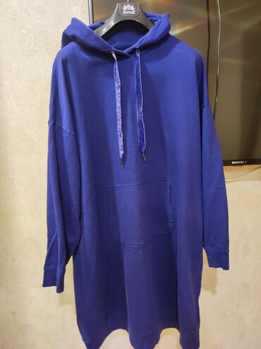 Толстовки, худи: Gadin ucun tunik - paltar kapusonla, 100 kotton material, unvan at lalafo.az Толстовки, худи: Gadin ucun tunik - paltar kapusonla, 100 kotton material, unvan