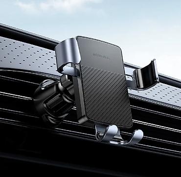Другие аксессуары для мобильных телефонов: Автодержатель BOROFONE BH118 Refined gravity car holder (black metal — 3