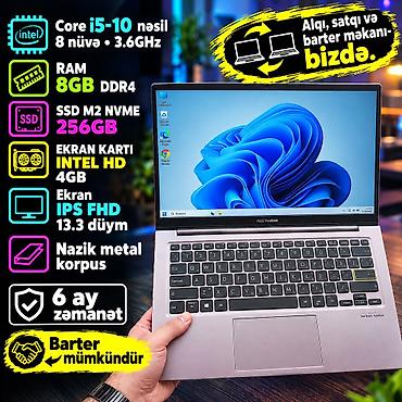 intel core i5: Ultrabuk i5-10 nəsil/8gb Ram/ işıqlı klaviatura/SSD Salam əziz — 1