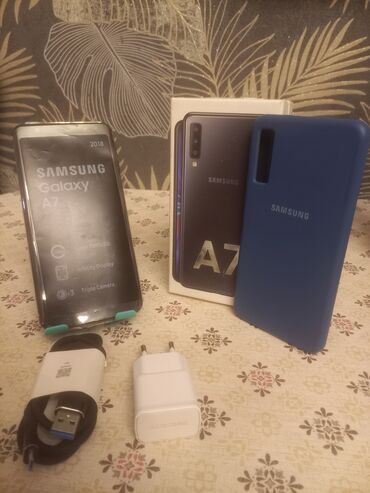Xiaomi: Samsung Galaxy A7 2018, 64 GB, rəng - Qara, Düyməli, Sensor, Barmaq izi