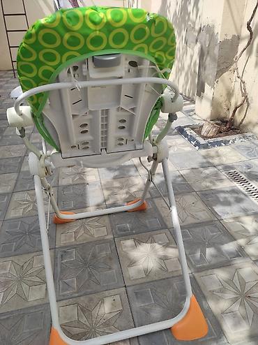 стул детский: Uşaq yemək stulu - Rəng: yaşıl oturacaq (halqalı naxış), ağ — 3