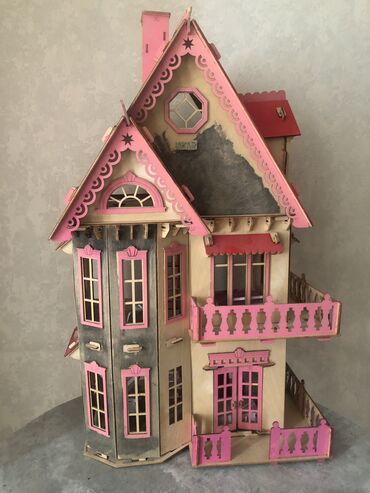 Игрушки: Деревянный кукольный домик с двумя этажами и мансардой. Высота -72 см at lalafo.kg — 11 Игрушки: Деревянный кукольный домик с двумя этажами и мансардой. Высота -72 см — 11