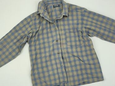 springfield koszula: Koszula 8 lat, stan - Dobry, wzór - Kratka, kolor - Niebieski