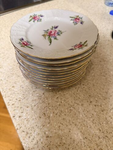 Mətbəx aksesuarları: Boşqablar, rəng - Ağ, Farfor, Çexiya