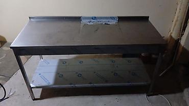 Nerjavika (paslanmayan polad) iş masası satılır. - Ölçü: 150×60 sm -