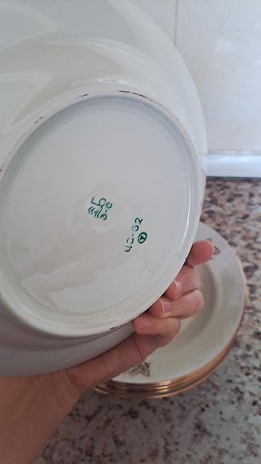 qedimi sufre: Boşqablar, 6 ədədli dəst, rəng - Ağ, Farfor, SSRİ — 3