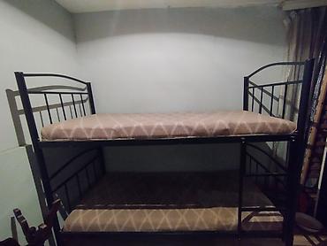 ucuz matras satilir: Metall karkaslı iki mərtəbəli çarpayı - Material: qalın divarlı polad — 2