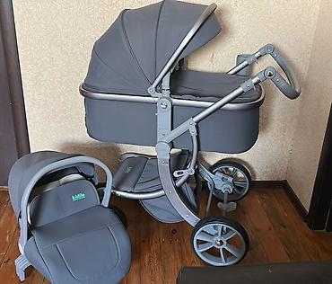 Kidilo 3‑ü 1‑də uşaq arabası dəsti - Rəng: boz/gri - Komplekt: şassi