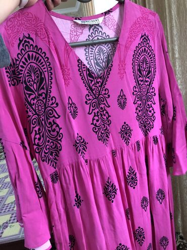 платье из панбархата на шифоне: Детское платье, цвет - Розовый, Новый