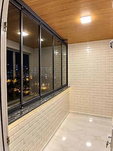 Balkonlar: Çərçivəsiz sürgülü-bükülü şüşələndirmə sistemi - Balkon, teras — 3