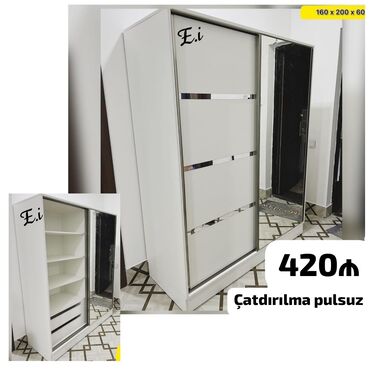 Dolablar: Kupe, 2 qapılı Düz dolab, Qarderob, paltar dolabı