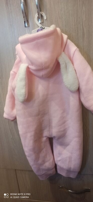 теплая зимняя кофта: Теплый вязаный комбинезон для малыша - Цвет: нежно-розовый - Материал