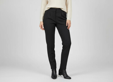 czarne rajstopy jasne buty: Material trousers for women, size L