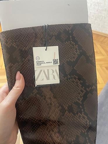Сапоги: Ботфорты, Zara, Размер: 38, цвет - Коричневый, Новый — 5