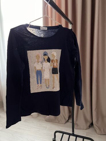 одежда для девочки: Детский топ, рубашка, цвет - Синий, Б/у