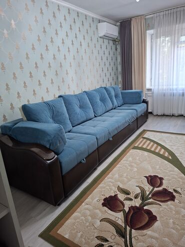 купить кожаный диван бу: Бүктөмө диван, Колдонулган, Үчтүк