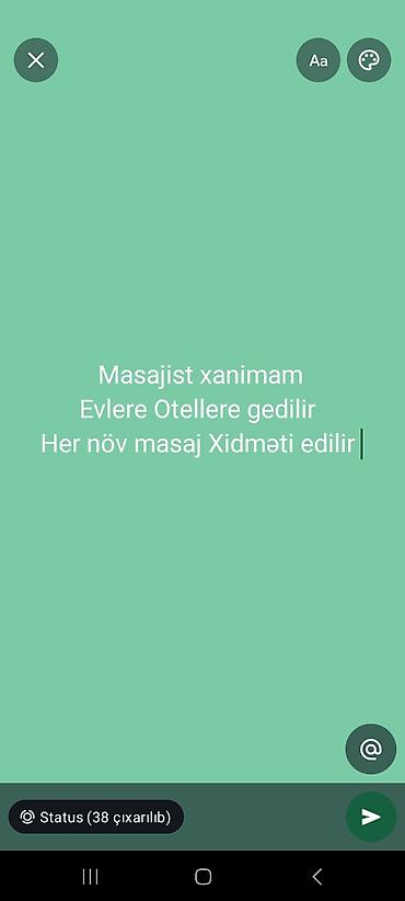 pesəkar masajist: Peşəkar masaj xidməti - Masajist xanım tərəfindən yerində xidmət - — 1