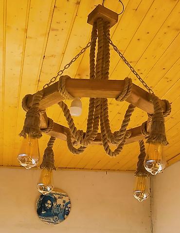 sarlar: Çılçıraq, 6 lampa, Taxta — 6