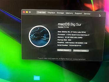 Masaüstü kompüterlər və iş stansiyaları: 2014 Core i 7 4GHz /32 gb ram/ 1TB SSD 512 GB SSD / 2GB R 9 Radeon — 7