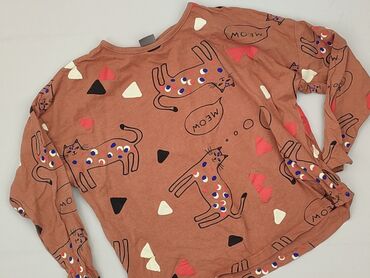 koszulka z kotem dla dzieci: Blouse, Little kids, 7 years, 116-122 cm, condition - Perfect
