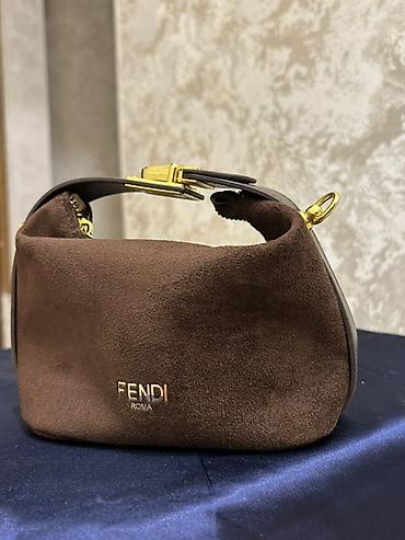 Çantalar: Fendi Roma çiyin/əl çantası - Material: yumşaq süet (çəhrayı-qəhvəyi — 1