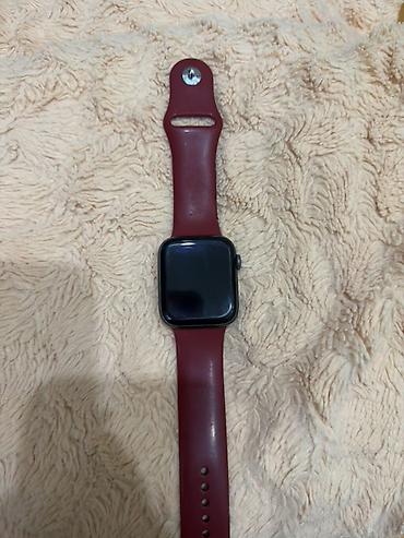 silk filament: Apple Watch (kvadrat ekranlı ağıllı saat) – tünd qırmızı silikon — 1