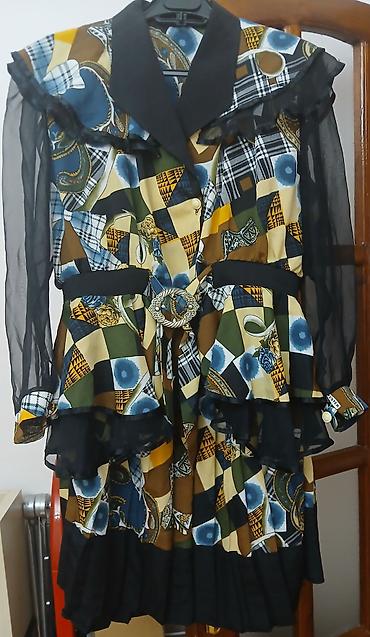 qara etek: Retro stildə qadın dəsti – pencək və ətək - Dizayn: mozaika/patchwork — 3
