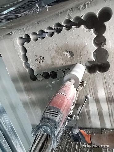 Beton işləri: #Betonkesme #betondeşmə Beton kubik kərpic - dən kəsim deşim — 15