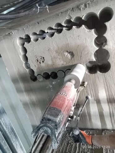 Beton işləri: Səssiz tozsuz səliqəli kəsim. Beton katlavan monolit kubik — 5