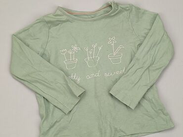 bluzki zielone: Bluzka, Lupilu, 1.5-2 lat, 86-92 cm, stan - Zadowalający