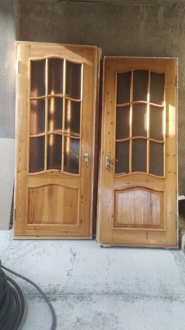 taxta qapilari: Taxta otaq qapıları – 2 ədəd - Material: təbii ağac (şam ağacı