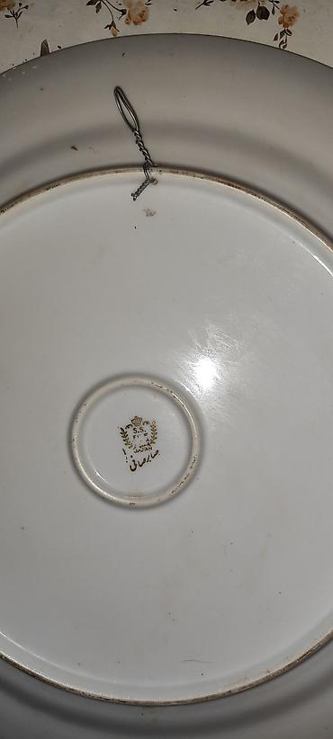 qizil onluq: Antik dekorativ farfor boşqab - Material: Porcelian/farfor - Mənşə — 3