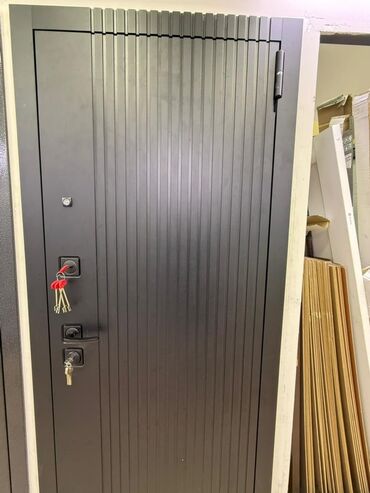 двери с двух сторон из бельгии: Входная металлическая дверь с вертикальным рифлёным рисунком