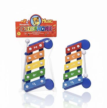 Игрушки: Детский ксилофон Wonderful Music - Яркий 6-нотный ксилофон с цветными — 1