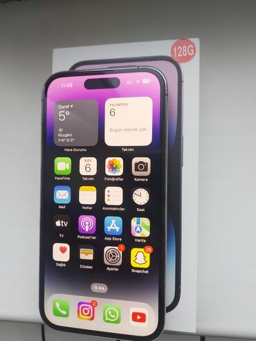 iphone 11 barter: IPhone 14 Pro, 128 GB, Deep Purple, Face ID