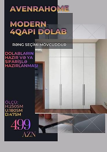 Прямой шкаф, Для спальни, Для одежды, Распашной, Корпусный, 4 двери at lalafo.az Прямой шкаф, Для спальни, Для одежды, Распашной, Корпусный, 4 двери