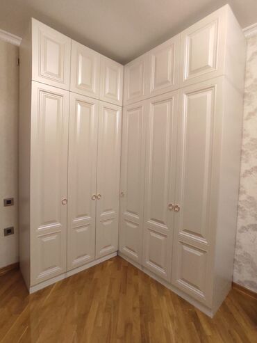 künc dolab: Yeni, Açılan, 5 qapı Künc dolab, Qarderob, paltar dolabı, Azərbaycan
