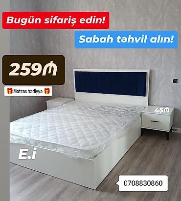 taxt kravat: Yeni, İkinəfərlik çarpayı, Matras ilə — 3