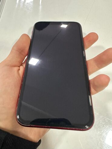IPhone Xr, Б/у, 64 ГБ, Красный, Защитное стекло, Чехол