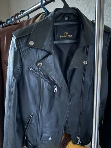 куртка линиг: Кожаная куртка, Косуха, Натуральная кожа, Укороченная модель, S (EU 36)