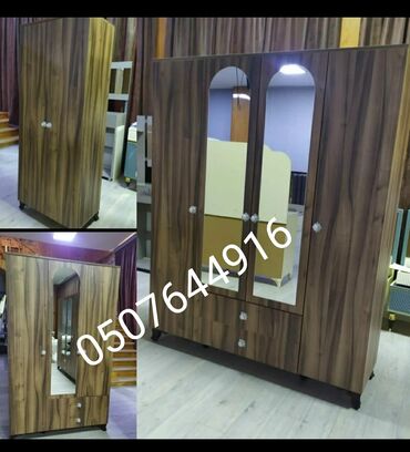 Dolablar: Yeni, Açılan, 5 qapı Düz dolab, Qarderob, paltar dolabı, Azərbaycan — 3