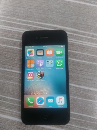 2 el apple telefon: IPhone 4S, 16 GB, Qara