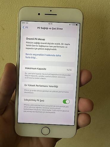 Apple iPhone: IPhone 8 Plus, 64 GB, Ağ — 8