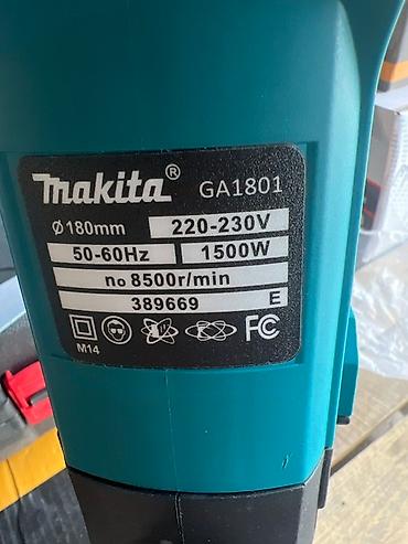 русская: УШМ (болгарка) Makita GA1801, 180 мм Основные характеристики: - — 4