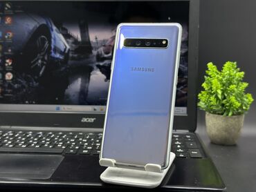 самсунг экран: Samsung Galaxy S10 Plus, Колдонулган, 256 ГБ, түсү - Көк, 2 SIM