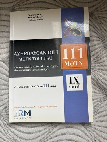 Testlər: Məhsul: “Azərbaycan Dili – Mətin Toplusu (111 mətin), IX sinif”