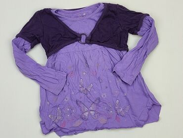 fioletowa koszula satynowa: Bluzka, 3-4 lat, 98-104 cm, stan - Zadowalający