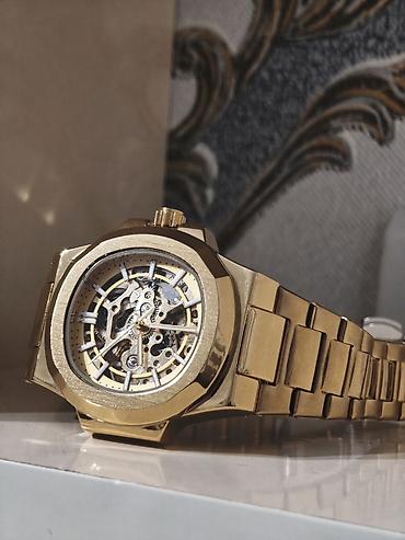 breitling saat: Qızılı rəngdə mexaniki qol saatı - Korpus və kəmər: paslanmayan — 2