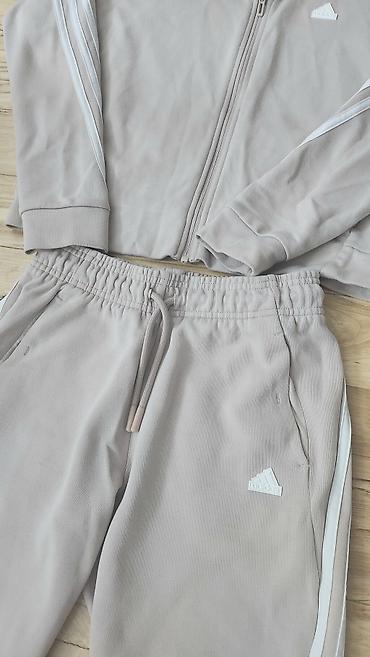 Komplet trenerke: Adidas komplet trenerka za devojcice (gornji deo + donji deo), bež — 6