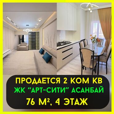 Продажа квартир: 2 комнаты, 76 м², Элитка, 4 этаж, Евроремонт